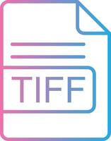 tiff Datei Format Linie Gradient Symbol Design vektor