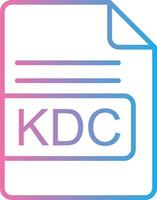 kdc fil formatera linje lutning ikon design vektor