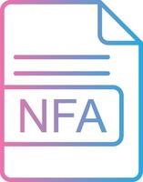 nfa Datei Format Linie Gradient Symbol Design vektor