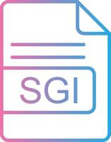 sgi Datei Format Linie Gradient Symbol Design vektor