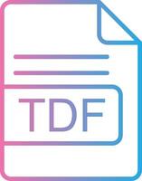 tdf Datei Format Linie Gradient Symbol Design vektor