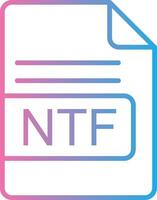 ntf Datei Format Linie Gradient Symbol Design vektor