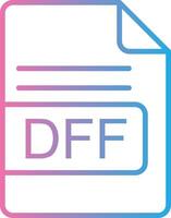 dff Datei Format Linie Gradient Symbol Design vektor