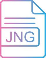 jng Datei Format Linie Gradient Symbol Design vektor