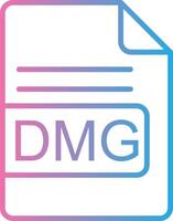 dmg Datei Format Linie Gradient Symbol Design vektor