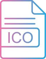 ico fil formatera linje lutning ikon design vektor