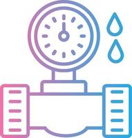 Wasser Meter Linie Gradient Symbol Design vektor