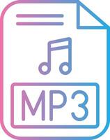 mp3 Linie Gradient Symbol Design vektor