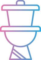 Toilette Linie Gradient Symbol Design vektor