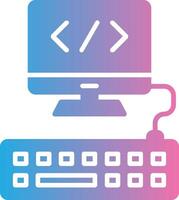 Netz Programmierung Glyphe Gradient Symbol Design vektor