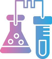 laboratorium glyf lutning ikon design vektor