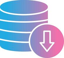 Datenbank herunterladen Glyphe Gradient Symbol Design vektor