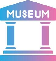 Museum Glyphe Gradient Symbol Design vektor