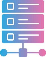 Datenbank Glyphe Gradient Symbol Design vektor