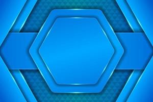 modern bakgrund realistisk elegant hexagon glödande ljusblå vektor