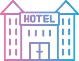 Hotel Linie Gradient Symbol Design vektor