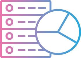 Daten Analytik Linie Gradient Symbol Design vektor