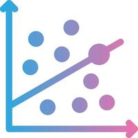 streuen Graph Glyphe Gradient Symbol Design vektor