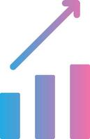 Pfeil Diagramm Glyphe Gradient Symbol Design vektor