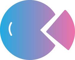 Kuchen Diagramm Glyphe Gradient Symbol Design vektor