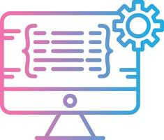 Programmierung Linie Gradient Symbol Design vektor