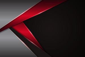 moderner Hintergrund Premium Diagonale überlappt mit metallisch leuchtendem Rot und Silber vektor