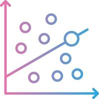 streuen Graph Linie Gradient Symbol Design vektor