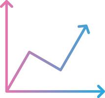 Linie Gradient multi Kreis Diagramm Linie Gradient Symbol Design vektor