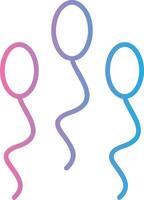 sperma linje lutning ikon design vektor