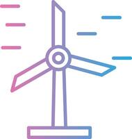 Wind Energie Linie Gradient Symbol Design vektor