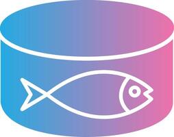 tonfisk kan glyf lutning ikon design vektor