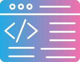 Programmierung Glyphe Gradient Symbol Design vektor