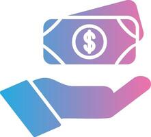 Geld Glyphe Gradient Symbol Design vektor