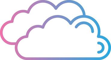 Wolken Linie Gradient Symbol Design vektor