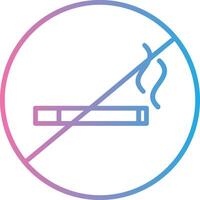 Nein Rauchen Linie Gradient Symbol Design vektor