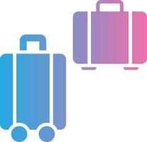resväskor glyf lutning ikon design vektor