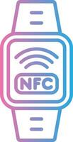 nfc Linie Gradient Symbol Design vektor