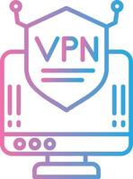 vpn Linie Gradient Symbol Design vektor