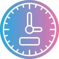 Uhr Glyphe Gradient Symbol Design vektor