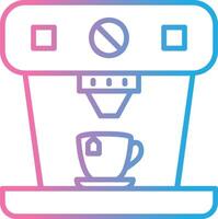 Kaffee Maschine Linie Gradient Symbol Design vektor