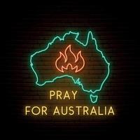 be för australien neonskylt. vektor