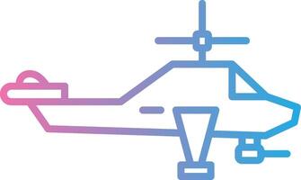 Hubschrauber Linie Gradient Symbol Design vektor