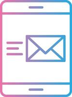 Email Linie Gradient Symbol Design vektor