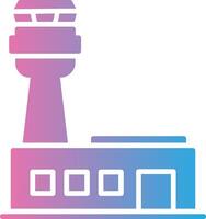 Flughafen Glyphe Gradient Symbol Design vektor
