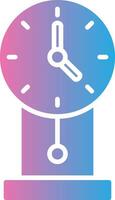 Uhr Glyphe Gradient Symbol Design vektor