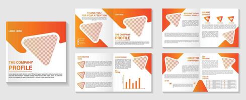 företags- fyrkant företag broschyr mall vektor
