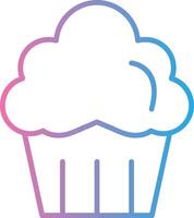 Muffin Linie Gradient Symbol Design vektor