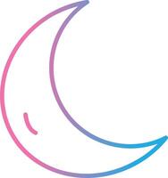 Mond Linie Gradient Symbol Design vektor