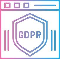 gdpr Linie Gradient Symbol Design vektor