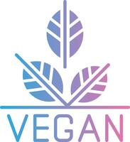 vegan Glyphe Gradient Symbol Design vektor